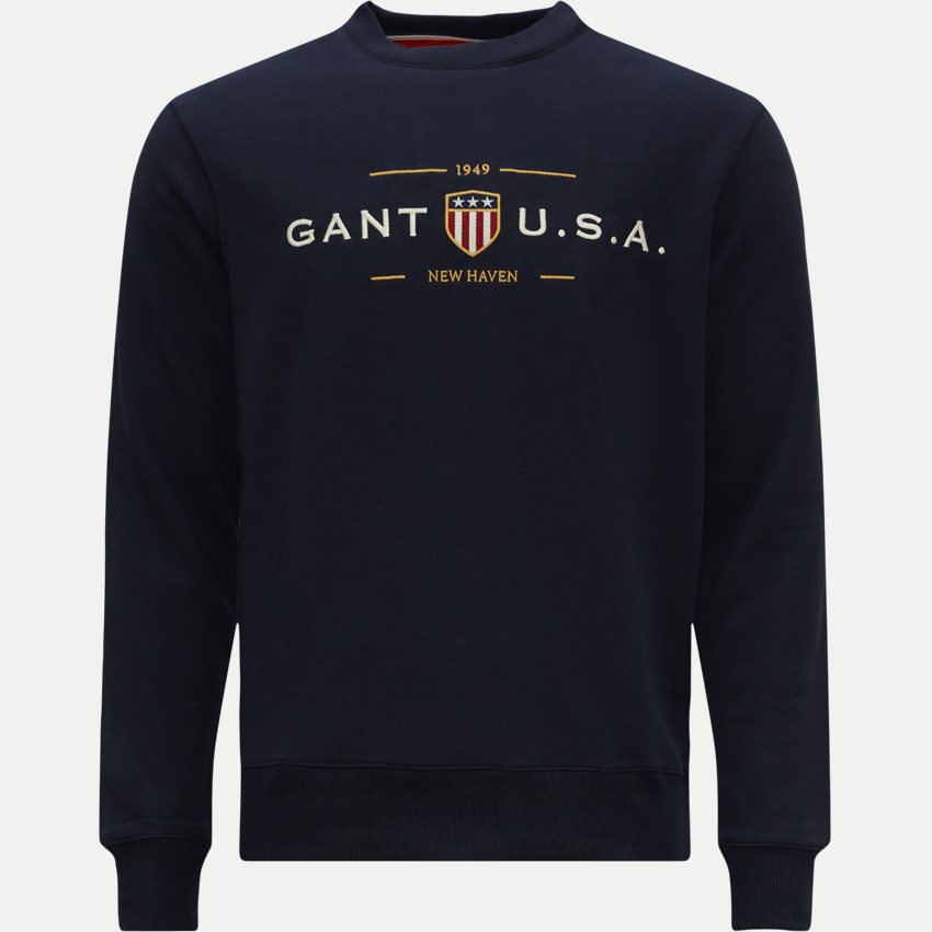 Gant Sweatshirts D1 BANNER SHIELD C-NECK 2006049 EVENING BLUE